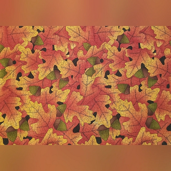 Acorn Hollow Rust Oak Leaves, Pattern 5912, Moda Fabrics, Approx 53" x 44", New - Picture 2 of 3